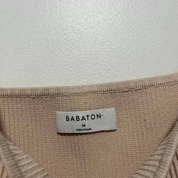 Babaton Aritzia Beige Denzel Corset Sculpt Knit Ribbed Tank Size Medium‎ - Picture 2 of 6